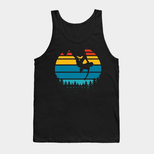 Vintage Rock Climbing Mountain Climbing Rocks Tank Top by fromherotozero